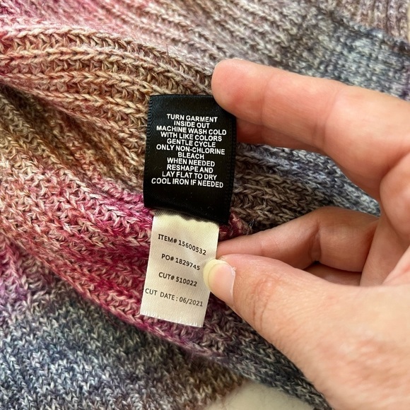 Torrid Pink Mulitcolor Cardigan Chunky Open Sweater Size 2 - Picture 6 of 7